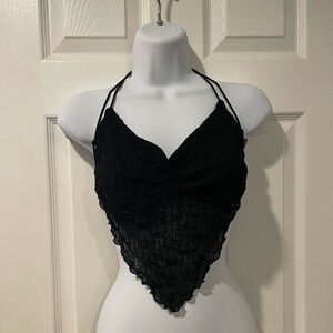 Shein tie back handkerchief halter top